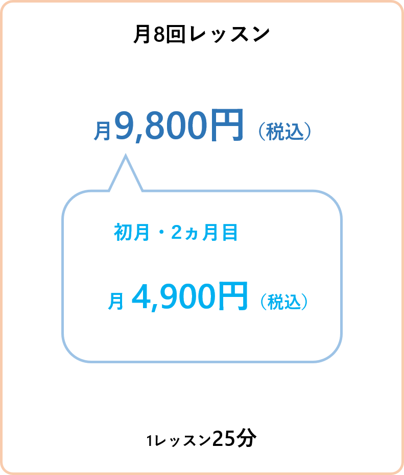 月8回レッスンコースの価格・内容